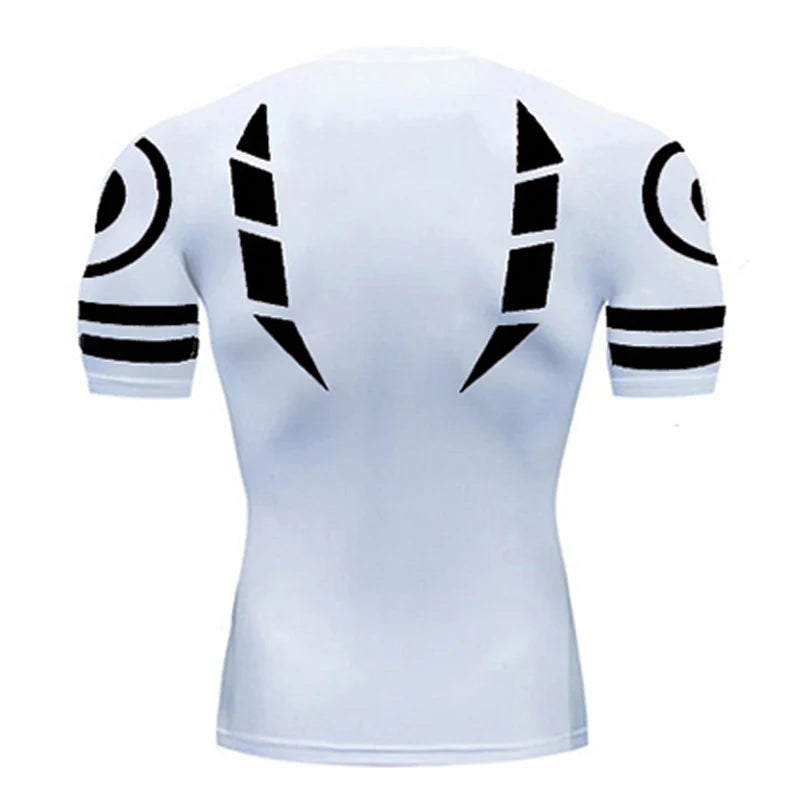 3D Print Compression Shirts for Men Athletic Quick Dry Tshirts Tops Gym Workout Fitness Undershirts Baselayers Anime Rash Guard